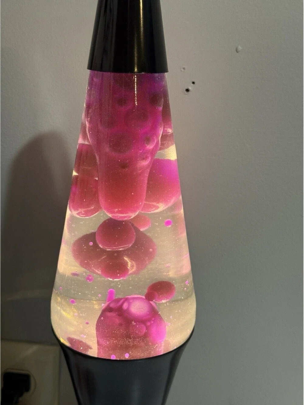 Vintage 1997 LAVA LITE Midnight 8409 Lava Lamp Purple Lava & Clear Liquid W Box